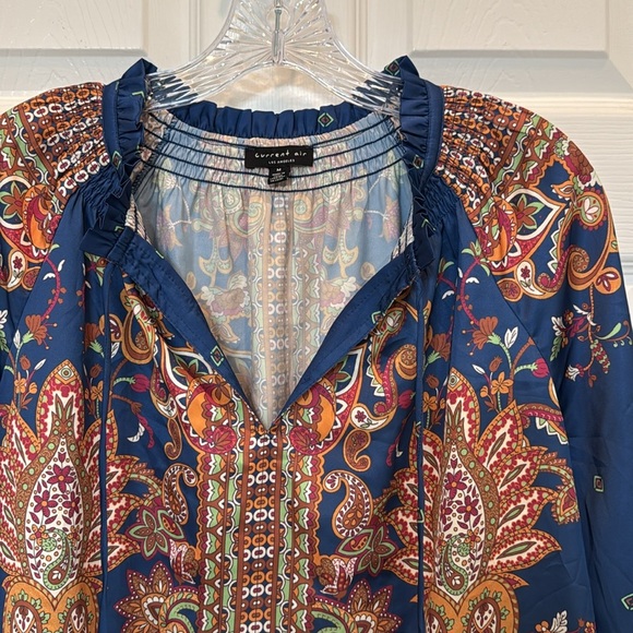 Anthropologie Current Air Paisley Patterned Blouse Size Medium - Picture 4 of 9